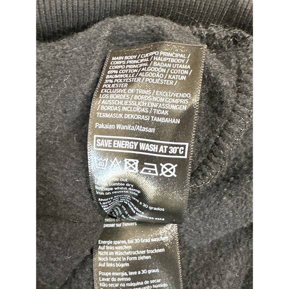 Ivy Park Layered Logo Graphic Hoodie Oversized Sweatshirt Black Sz M Streetwear - Picture 10 of 10